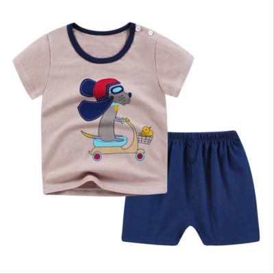 China Latest New Misani Cartoon Cotton Boys Casual Clothing Sets Short Sleeve Kids T-shirt With Abbreviations Summer for sale