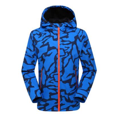 China Misani Custom Men's Hooded Printed Breathable Softshell Jackets Outdoor Climbing Windproof Waterproof Jacket for sale