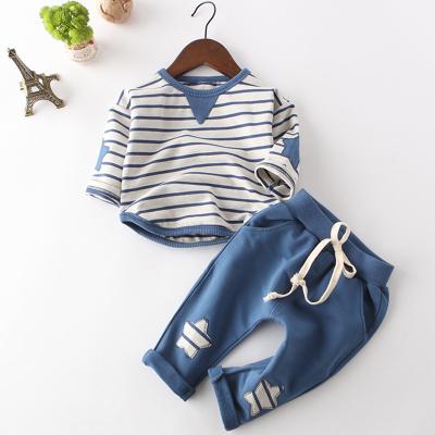 China MISANI Boys Formal Clothing Sets Style Kids Clothing Sets 2Pc Long Sleeve Striped T-shirt+Pants For Kids for sale