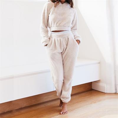 China Misani Women Loungewear Sleep Wear Thermal Teddy Loungewear Women Sleepwear Set for sale