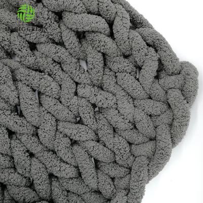 China 0.1s PORTABLE 2-2.5cm 100% Polyester Bulky Elephant Micro Thick Chenille Hand Knitting Yarn Hat Cushion Blanket Plaid Throw Blanket for sale