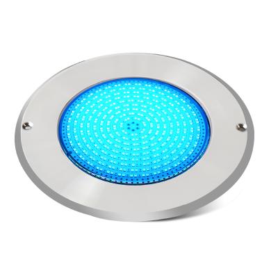 China Baobiao Residential 18W All In One Single Red/Green/Blue/Yellow Color 316 Resin Filled Stainless Steel LED Pool Light for sale