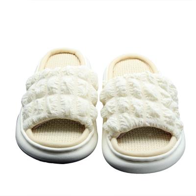 China Fashion Trend Canvas Summer Female Indoor Fashion Bubble Slipper Eva Non-Slip Slippers for sale