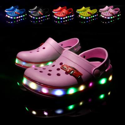 China China Factory Round Summer Outdoor Luminescent Waterproof Kids Led Slipper for sale