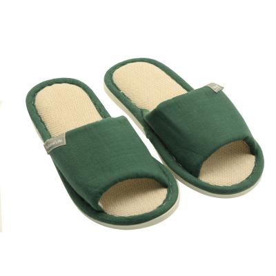 China Fashion Trend Japanese Style Four Seasons Canvas Slippers Open Toe Men Women Couples Unisex Home Slipper for sale