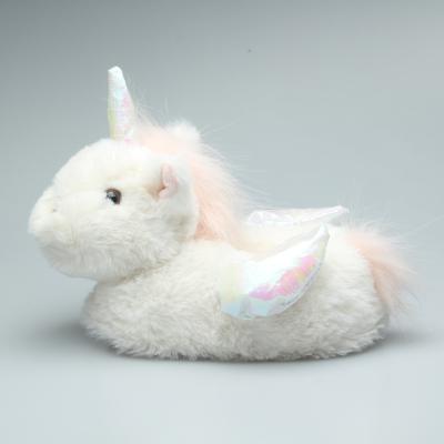 China Unicorn Slipper Soft Plush Toy Cute Animals Indoor Kid Winter Fur Wholesale HOT for sale