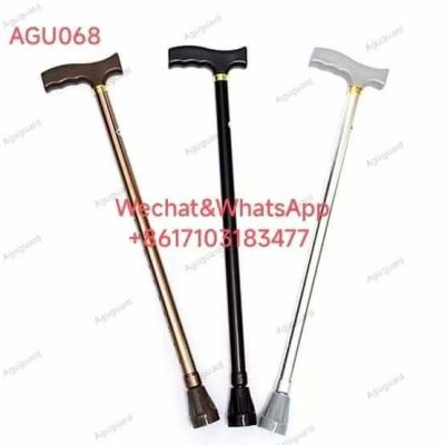 China Black Silver Gold Aluminum Cane Adjustable Single Walking Stick for sale