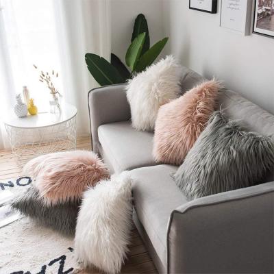 China Viable Wholesale Faux Fur Cushion Covers, Faux Fur Pillow Cover, Faux Fur Pillow Case for sale