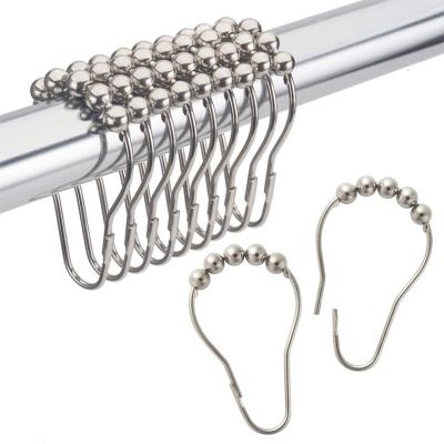 China Wholesale Metal Shower Curtain Hooks, Shower Curtain Hook Stainless Steel, Bathroom Curtain Hooks for sale