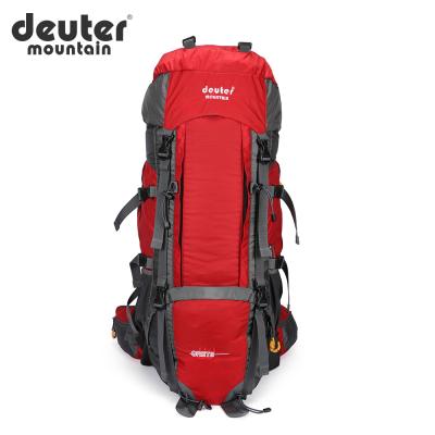 China Custom Outdoor Waterproof Camping Professional Large Hiking Backpack 80l Large Nylon Travel Mountain Pack Bag Trekking Bag For Man for sale