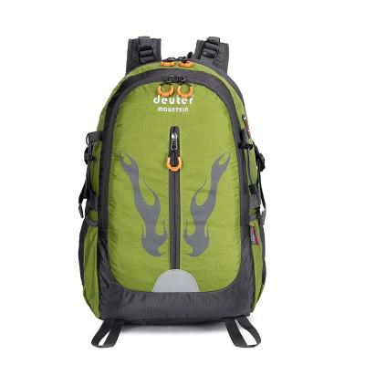 China Outdoor Waterproof Logo Travel Camping Mountain Backpack Nylon Sports Hiking Bag Custom Made Anti-theft Trekking Rucksack For Man for sale