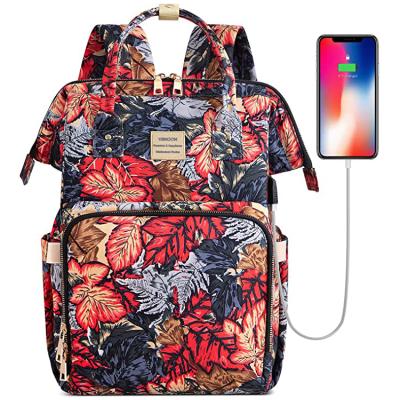 China With USB Hot Selling Amazon Custom Printed Package Kindergarten Lady's Handbag With USB Laptop Filling Left Waterproof Casual Backpack for sale