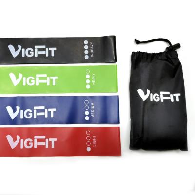 China Full Fit Body Resistance Band Set Exercise Loops Set Heavy Duty Set of 4 Workout Bands for sale