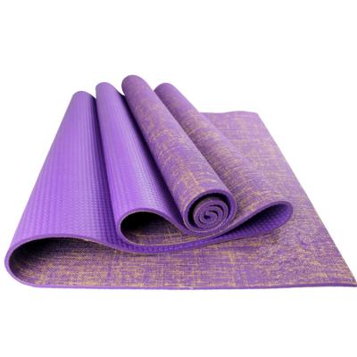 China Reversible Jute VIGOR sweat-absorbent natural non-slip fitness jute yoga mats for sale