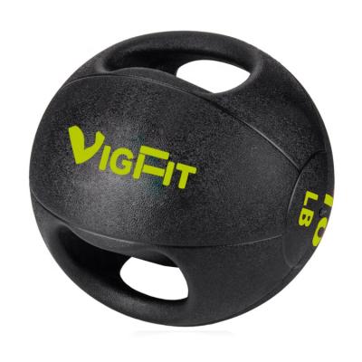 China Gym And Fitness Gym Equipment Strength Training Double Grip Rubber Medicine Ball for sale