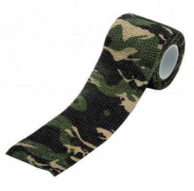 China Woodland Camouflage Wrap Waterproof Cohesive Hunting Camouflage Stealth Tape 5m*5cm for sale