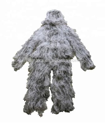 China Hunting Adult Ghillie Suit Outdoor Snow Camouflage 3D Hunting Camouflage for sale