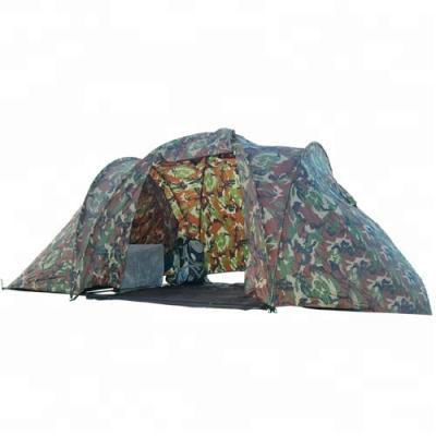 China Waterproof Camouflage Camping Folding Fiberglass 3 Person Tent Tent Outdoor Tent for sale