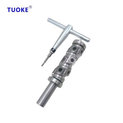 China Woodworking Tuoke hot sale to trim carbide router bit spiral shank 12mm sanhomt trimming cutter with insert knives for sale