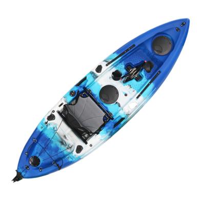 China Chinese Factory of LLDPE Sit On Top Fishing Single Kayak with Pedal System for sale