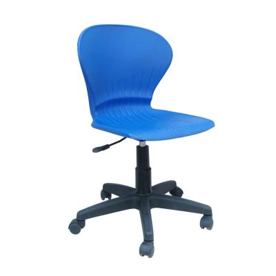 China Cheap Plastic Lift Chair Swivel Task Chair With Nylon Base And No Arms for sale