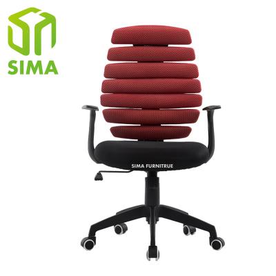 China Foshan Wholesale Modern Foldable Fishbone Swivel Chair Back Office Furniture for sale