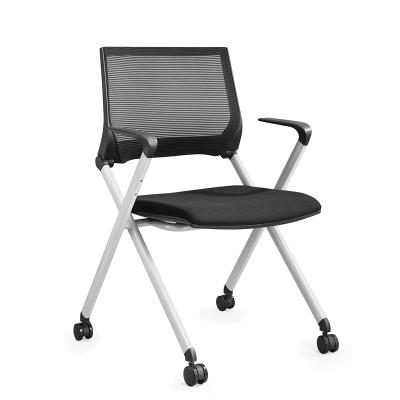 China Mesh Chair Conference Room Flip Up Seat Office Chair With Folding Back for sale