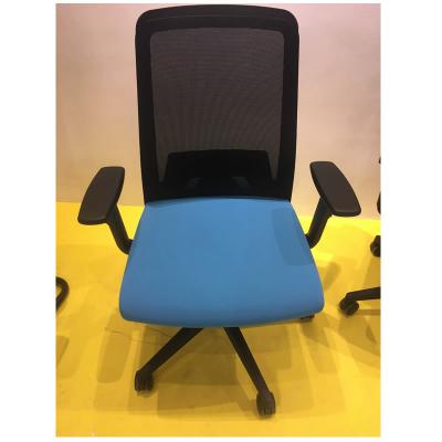 China (Height)Adjustable Black Office Furniture Mesh Swivel Mid Back Lift Chair With Lumbar Support for sale