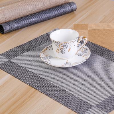 China Viable Factory Wholesale Custom Golden Gift Set PVC Place Mats, Vinyl Dining Table Place Mat Coasters for sale