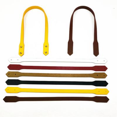 China Handbag Manufacturer Supply Box Hardware Part Handles Eco-friendly PU Leather Bag Handle for sale