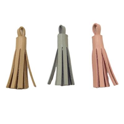 China Products Key Chain Tassels Sample Service Leather Decorative Tending Hot Leather Tassel Fringe Trim for sale