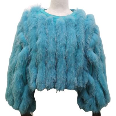 China Wholesale Waterproof Bowknot Drawstring To Stand Collar Sweater Cuffs Zipper With Fur Women Solid Color Fox Fur Sweater Sweater for sale