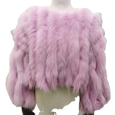 China Wholesale Waterproof Bowknot Drawstring To Stand Collar Sweater Cuffs Zipper With Fur Women Solid Color Fox Fur Sweater Sweater for sale