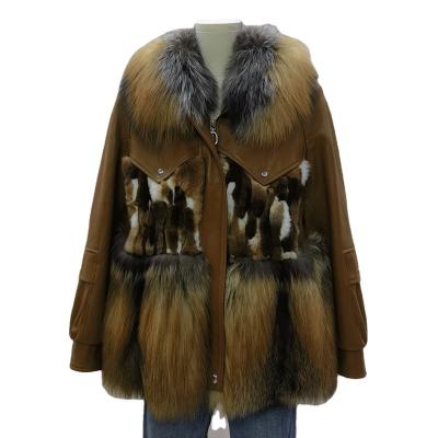 China Winter Fox Fur Collar Warm Black Oversized Waterproof True Down Coat Women Outerwear Jackets 2023 New for sale