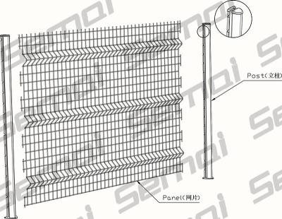 China Welded Fence With Peach Post for sale