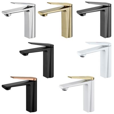 China Hot And Cold Factory Guangdong Kaiping Faucets Mixer Hot Sale Brass Black Metered Matte Bathroom Basin Faucet Faucet Mixer for sale