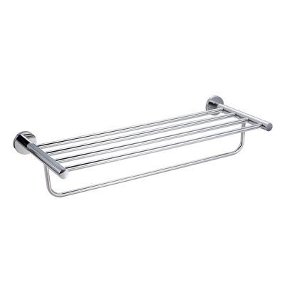 China Hot Selling Modern Fashion Bathroom Accessories 304 Stainless Steel Wall Mounted Brushed Towel Racks for sale