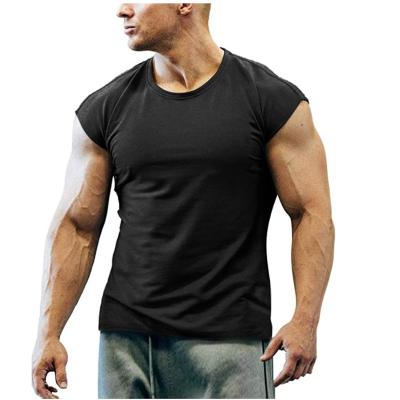 China 2022 Hot Casual In T-shirt Solid Mens Gymclothing O-Neck Knitwear Vest Summer Cotton Men's Underwear Tank Tops Sleeveless Muscle Vest for sale