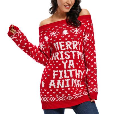 China Anti-Wrinkle Most Popular Custom Made Knitting Patterns Couples Funny Family Crewneck Ugly Christmas Pullover Sweater for sale