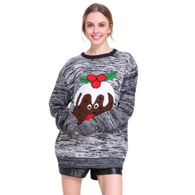 China Custom Plus Size Women's Anti-Wrinkle Sweater Pullover Multi Color Knit Fabric Winter Long Sleeve Women Pullover Christmas Sweater for sale