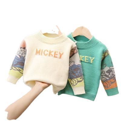 China CY Anti-Shrink BSCI Certified Organic Cotton Kids Knitted Sweater Letter Pattern Unisex Sweater Wholesale for sale