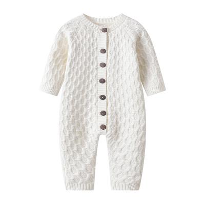 China Custom Anti-Shrink Jumper Fall Pure Cotton Knitted Cardigan Baby Long Sleeve Overalls Sweater for sale