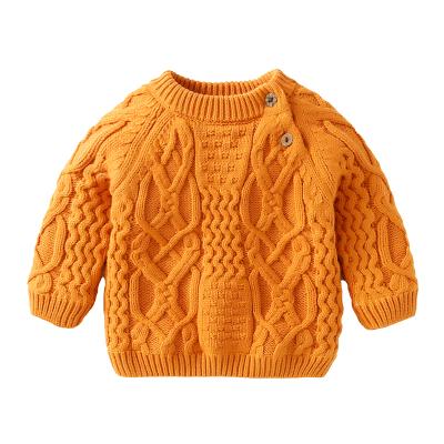 China Thickening cable anti-shrink pattern knit baby sweaters winter baby clothes kids sweaters for sale