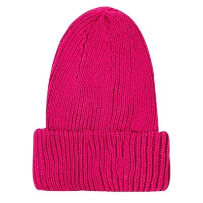 China JOINT Custom Merino Leather Premium Wool Free Warm Wool Ribbed Knitted Patch Knit Women's Beanies Winter Hats for sale