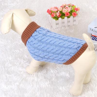 China Sustainable INS Winter Knitwear Puppy Small Soft Warm Knitted Fabric Wholesales Coat Sweater Dog Clothes Pet Apparel for sale