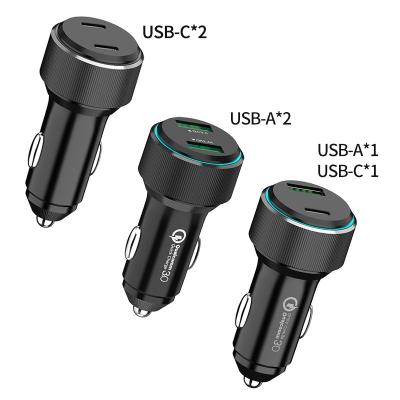 China Dual QC3.0 Mobile Phone Ports 12 - 24 V Input Car Charger Adapter 36W Digital Display High Speed ​​Car Charger Adapter For Mobile for sale