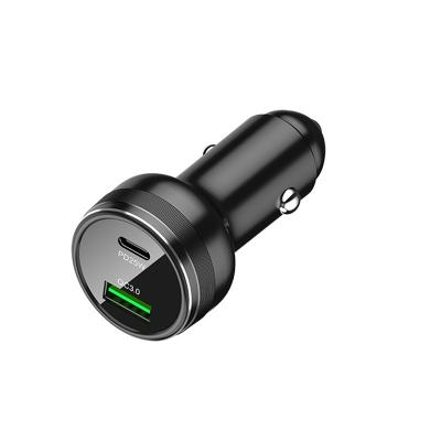 China PD3.0 Mobile Phone With Compatible iPad 11 pro air 2 iPhone 13 12 USB c Car Charger Dual Port Charging Fast QC3.0 Car Charger for sale