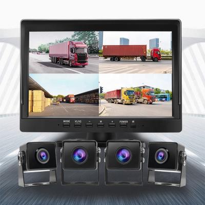 China NIGHT VISION 10inch 360 degree 4 degree truck camera 1080p black box vehicle dvr recording system 12v 24v truck reversing image dvr for sale