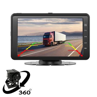 China Waterproof Truck Monitor AHD Dual Channel Truck Vehicle 7 Inch Monitor Recording 1080p 2 Black Box Camera DVR Black Box Recorder for sale