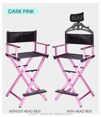 China Portable Barber Chair Aluminum Folding Chair Makeup Chair With Footrest Easy To Travel Director Chair In Studio For Cinema for sale